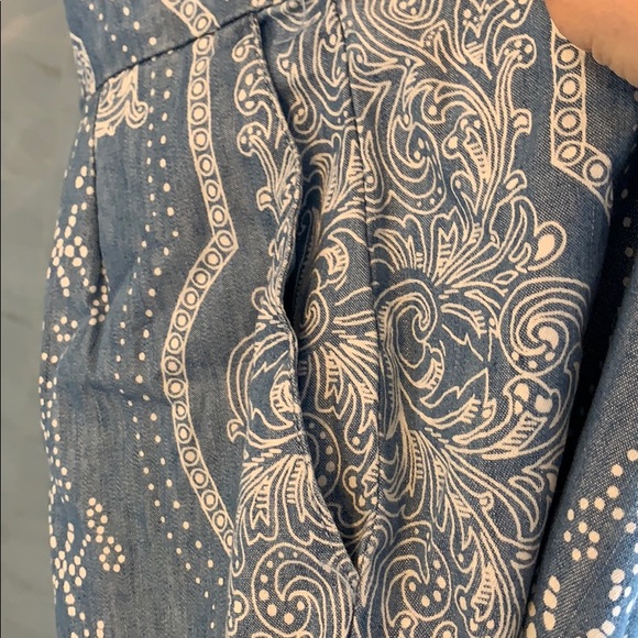 Denim romper with peep hole back - Picture 9 of 9